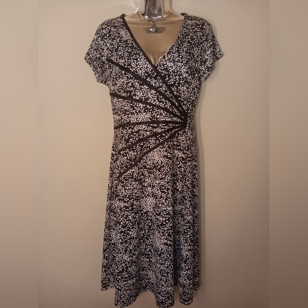 Connected Apparel Black and White Maxi Dress